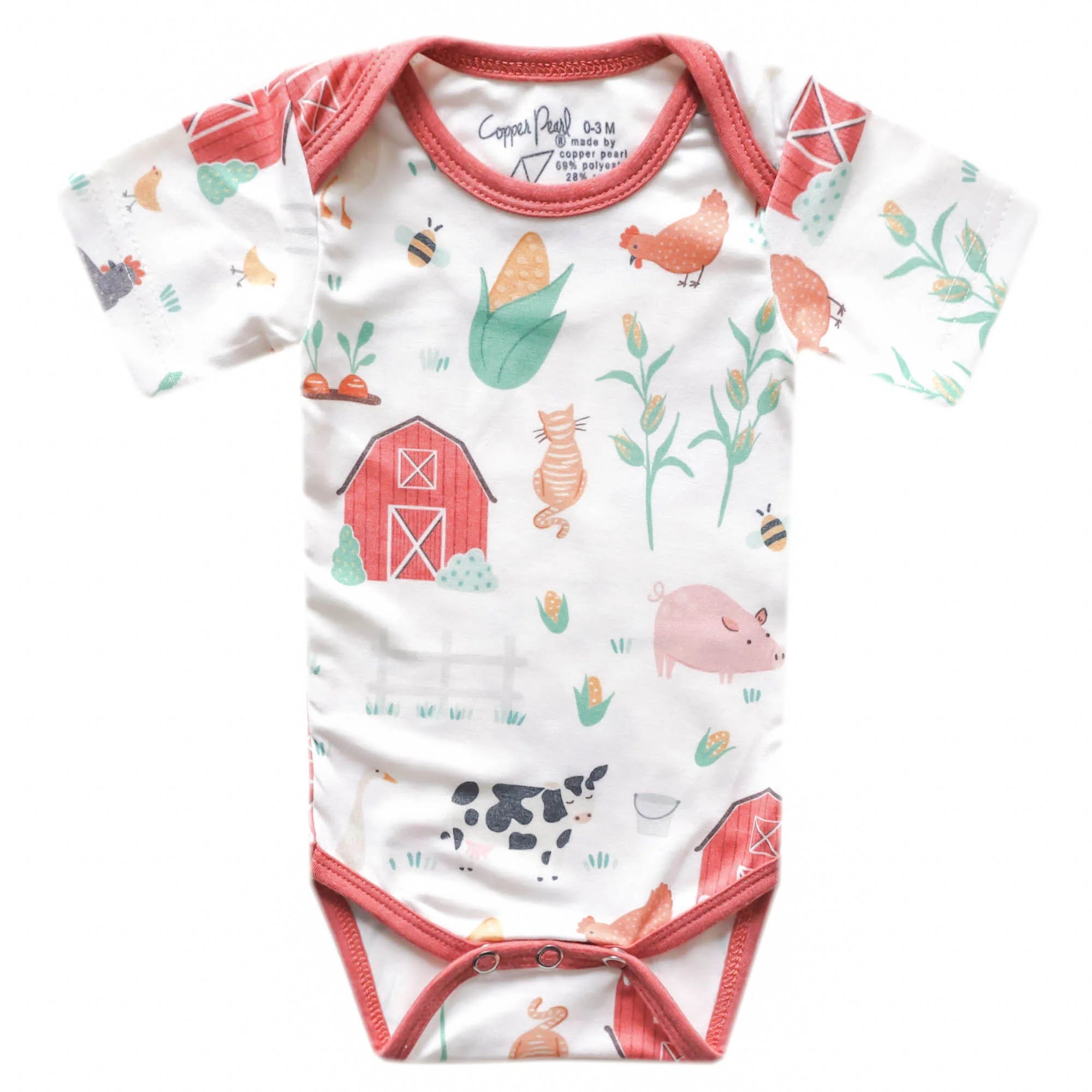 Farmstead Copper Pearl Short Sleeve Body Suit