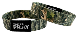 Tap To Pray Wristband Forest & Tree Bark Camo