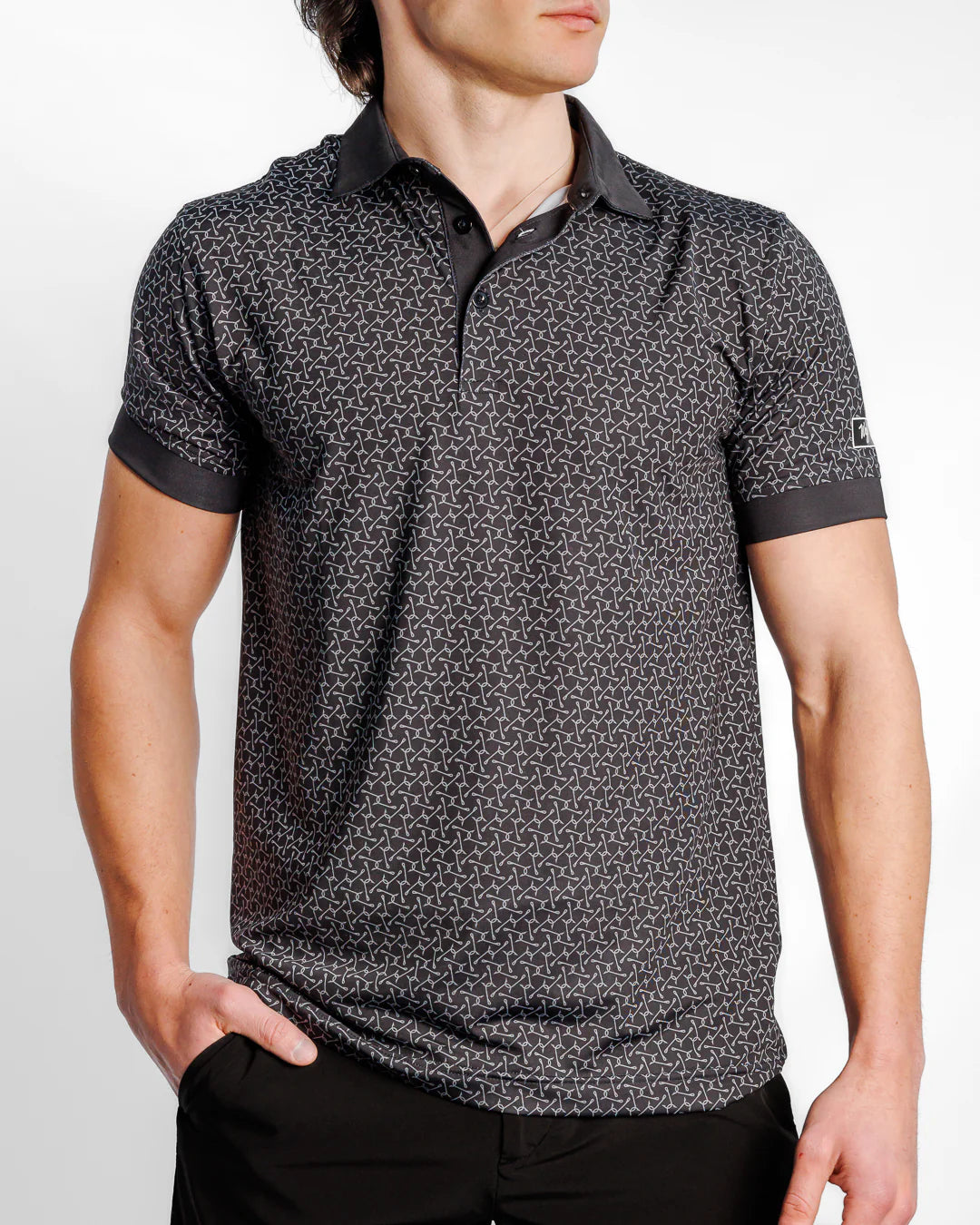 Waggle Gone Fishing Men's Men's Polo