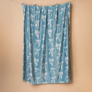 Hannah Bow Throw Light Blue