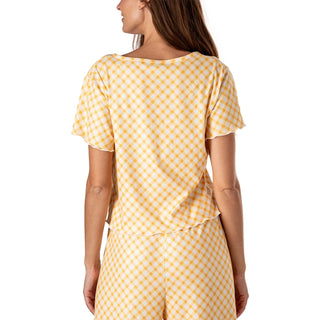 Hello Mello Hello Sunshine Ribbed Pajama Top