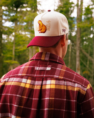 Waggle Hole Monitor Wool Brim Golf Hat