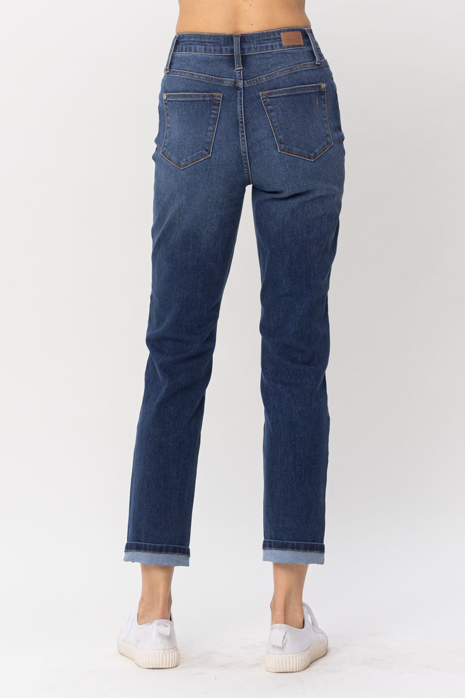 Judy Blue Cuffed Boyfriend Cool Denim Jeans