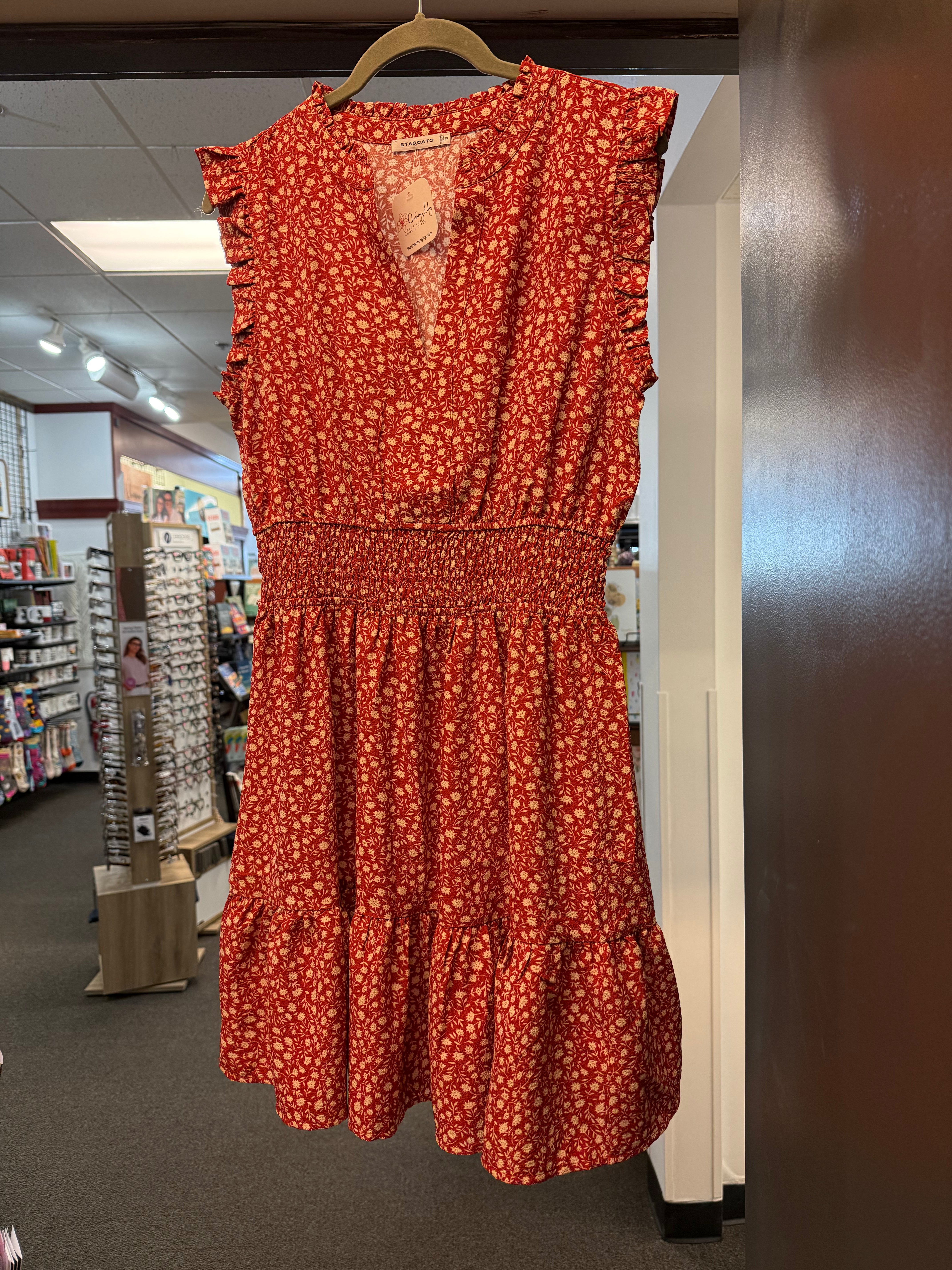 Ditsy Floral Women's Smocked Mini Dress