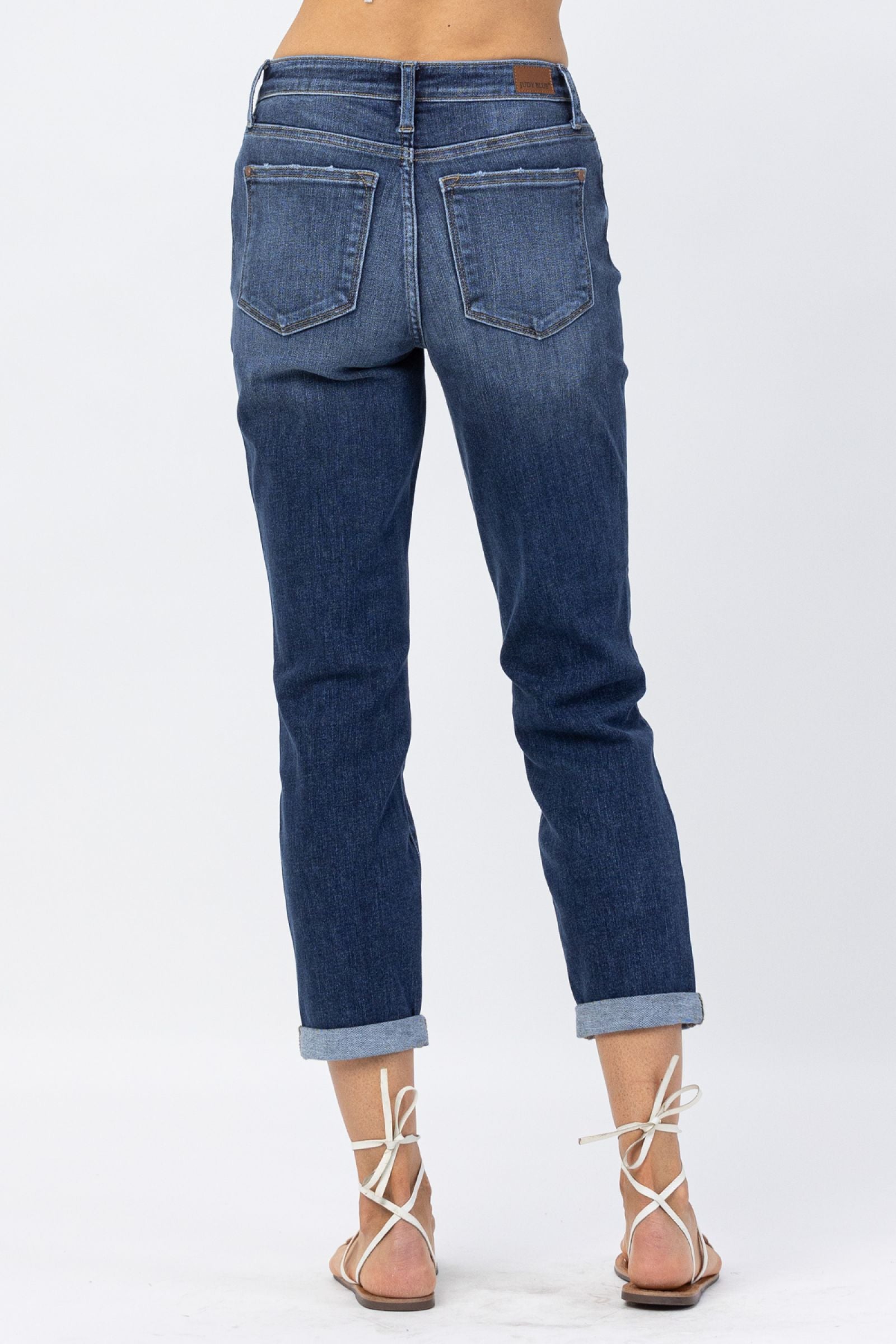 Judy Blue Cuffed Boyfriend Jeans