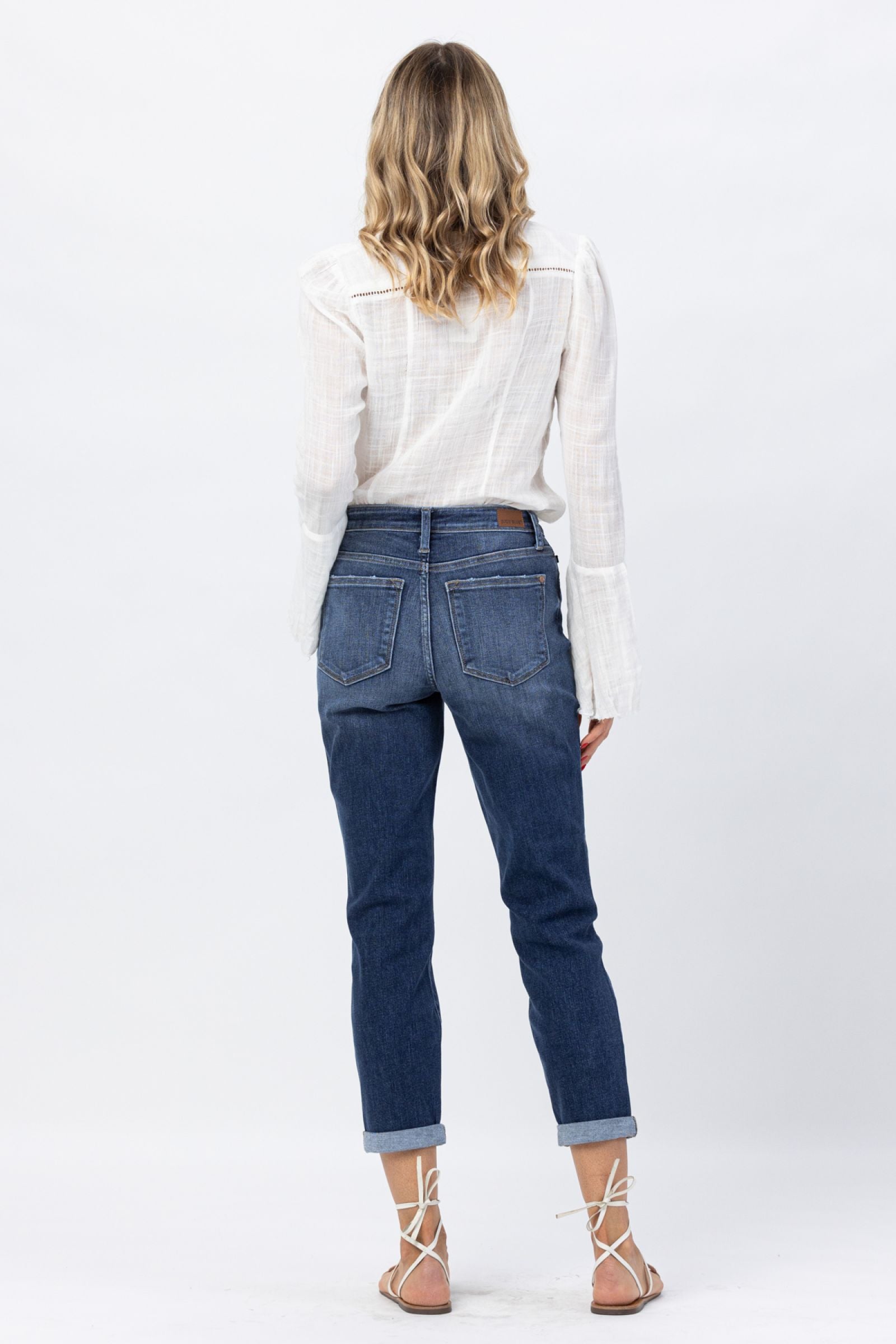 Judy Blue Cuffed Boyfriend Jeans