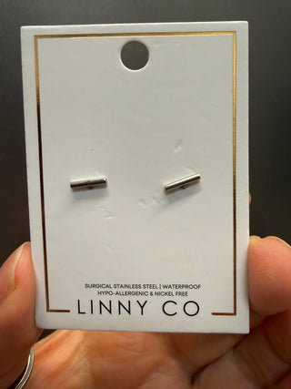 Perry Silver Screwback Stud Earrings