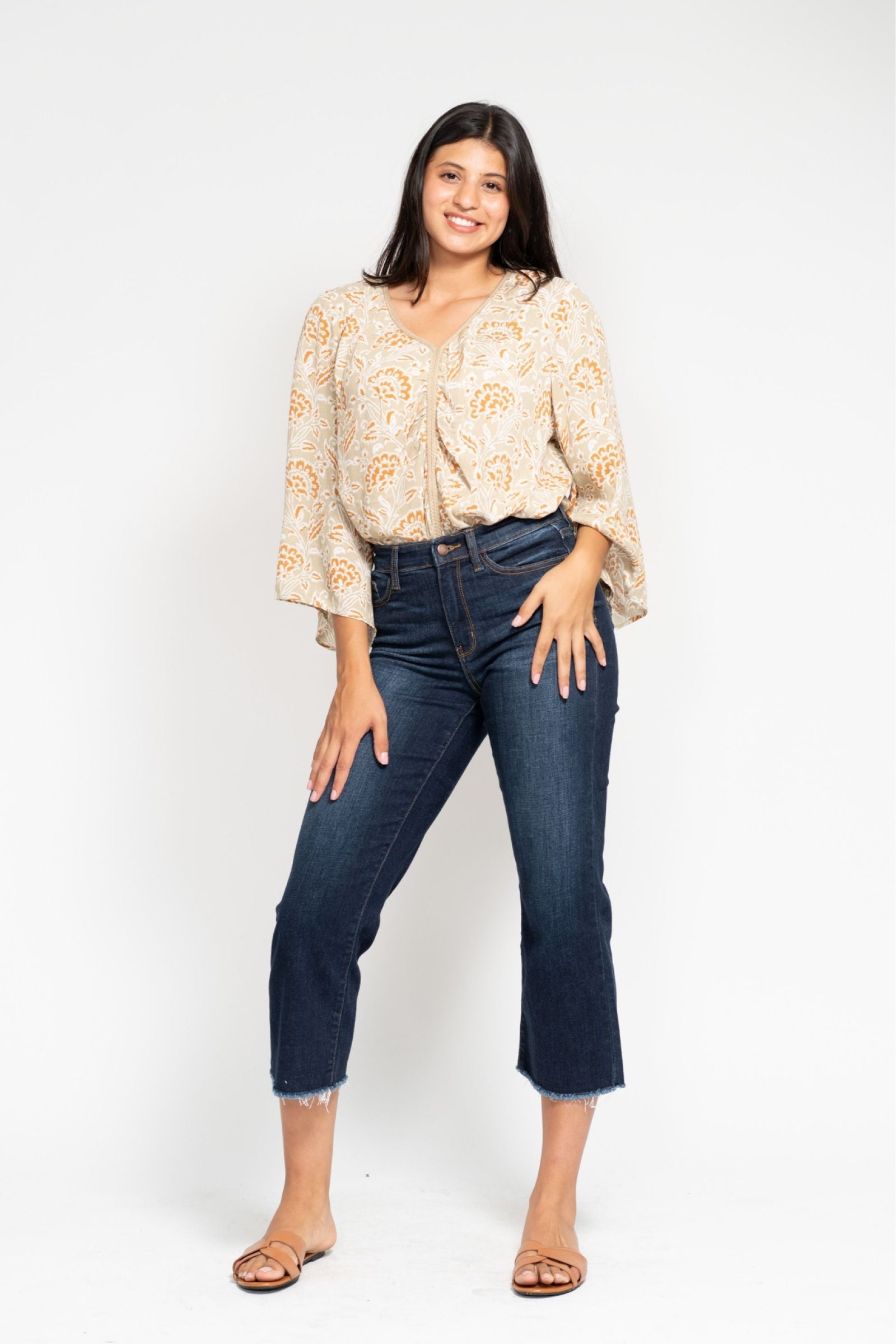 Judy Blue Cropped Wide Leg Jeans