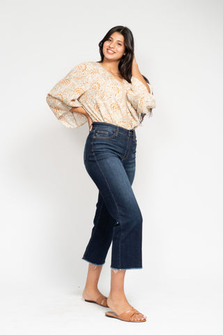 Judy Blue Cropped Wide Leg Jeans
