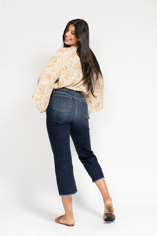 Judy Blue Cropped Wide Leg Jeans