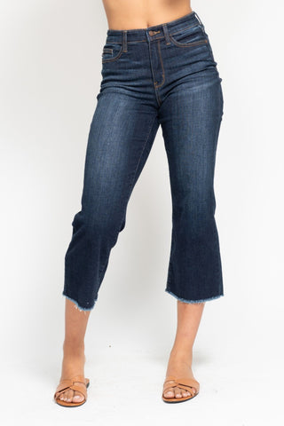 Judy Blue Cropped Wide Leg Jeans