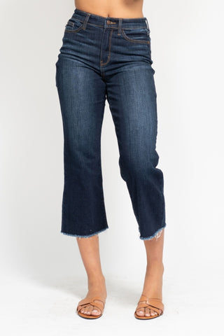 Judy Blue Cropped Wide Leg Jeans