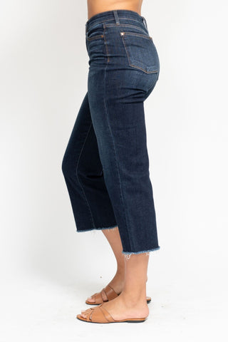 Judy Blue Cropped Wide Leg Jeans