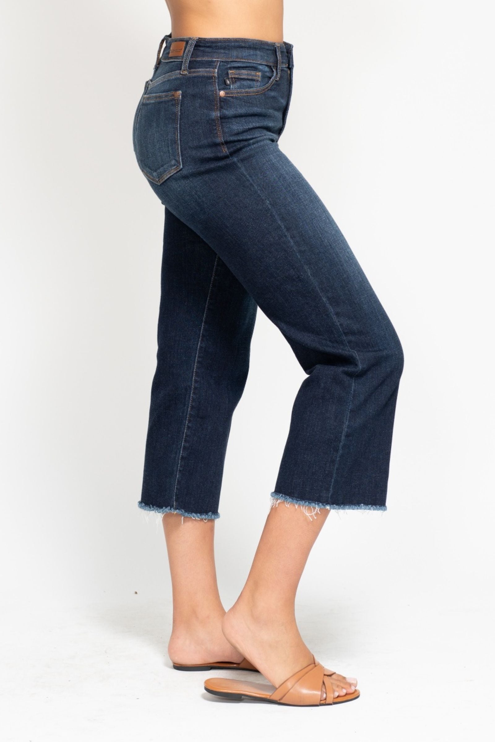 Judy Blue Cropped Wide Leg Jeans