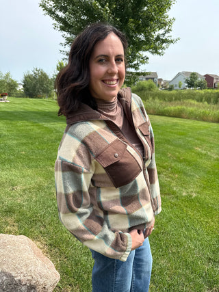 Harrison Jacket | Cream Brown Plaid