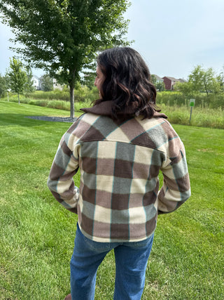 Harrison Jacket | Cream Brown Plaid