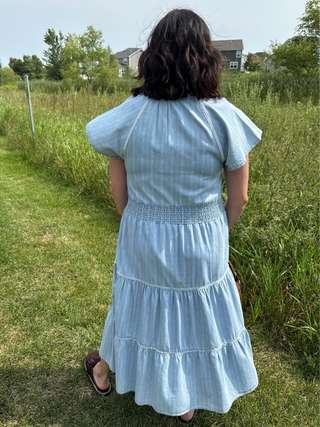 Junia Dress | Tiered Smocked Waist Midi Dress