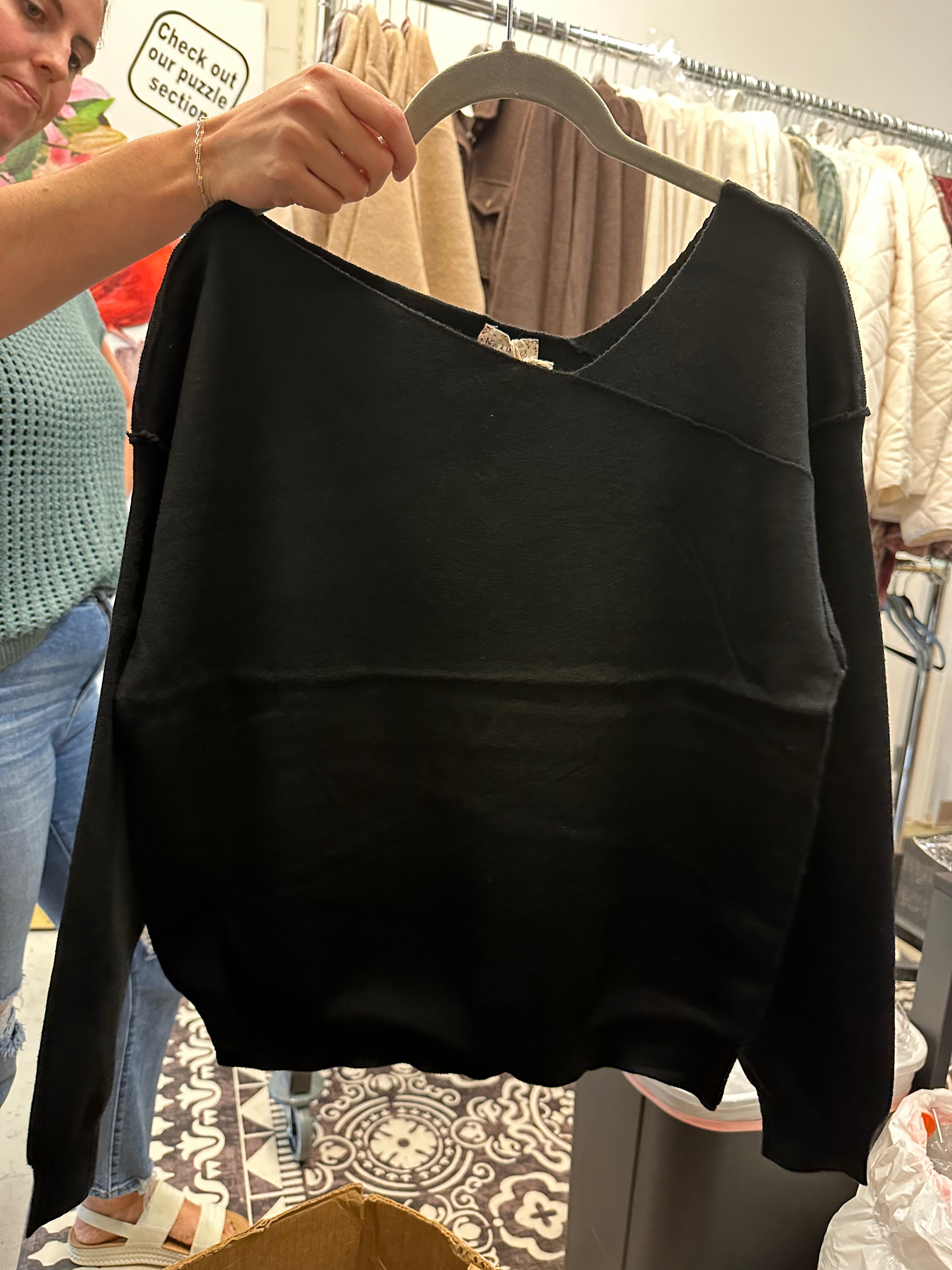 Asymmetrical Neck Sweater