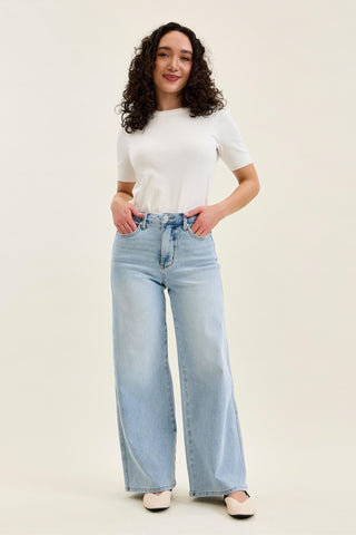 HW Petite Tummy Control Wide Denim