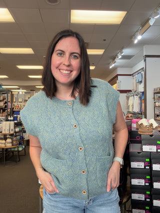 Herringbone Weave Sweater Vest