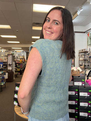 Herringbone Weave Sweater Vest