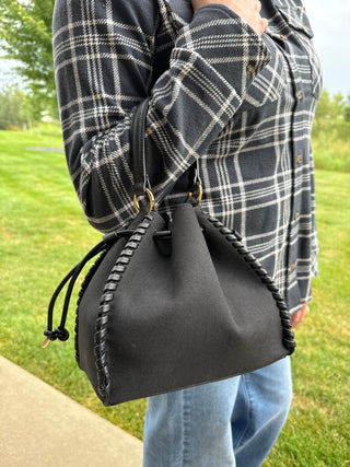 Elsa Faux Suede Bucket Bag
