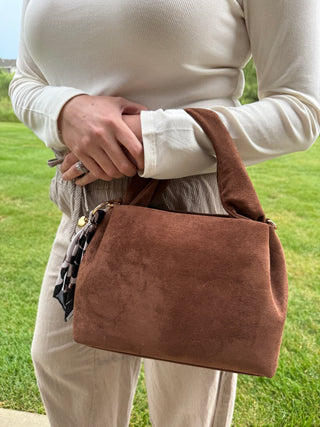 Lia Faux Suede Satchel