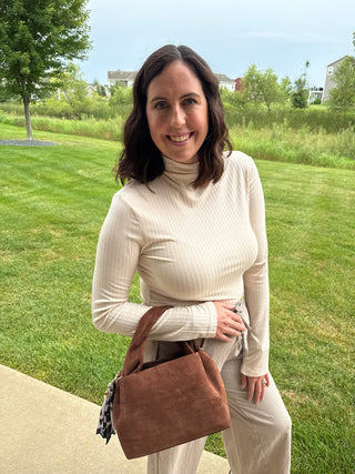 Lia Faux Suede Satchel