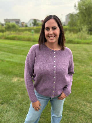 Women's Cozy Button-Down Crew Neck Cardigan