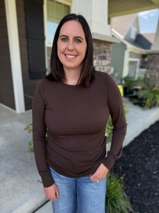 Stacy Top | Long Sleeve Crew Neck