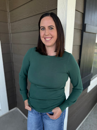 Stacy Top | Long Sleeve Crew Neck