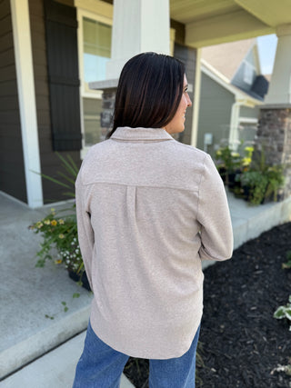 Lewis Button-Front Shirt | Relaxed Long Sleeve Top