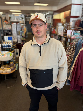 Waggle Surge Men's Fleece Pullover - Sandstone
