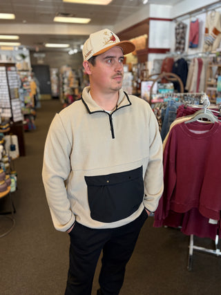Waggle Surge Men's Fleece Pullover - Sandstone
