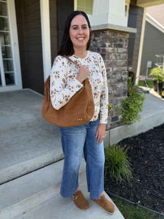 Hazel Hobo Shoulder Bag with Tassel