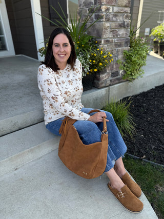 Hazel Hobo Shoulder Bag with Tassel