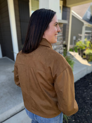Rustic Pine Jacket | Women's Faux Suede Zip-Front Jacket