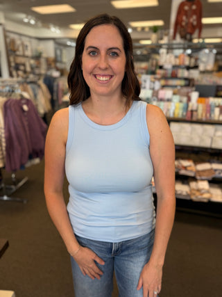 Edlin Tank | Crew Neck Sleeveless Cotton Modal Top
