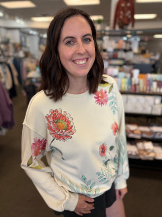 Botanic Garden Print Sweatshirt
