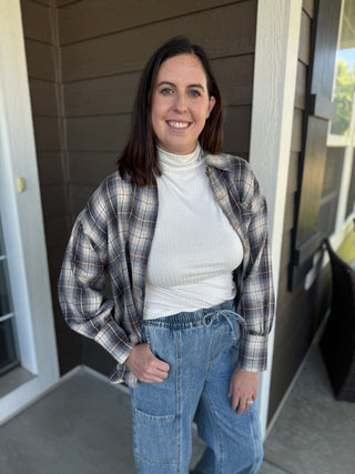 Women's Plaid Button Down Shirt
