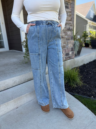 Concord Pants | Women's Wide Leg Cargo Drawstring Pants