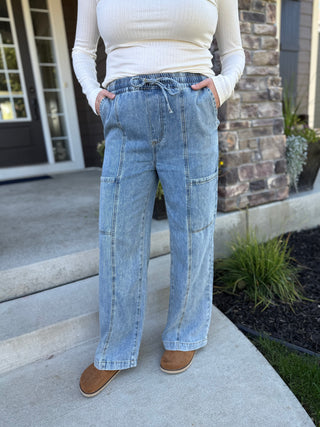 Concord Pants | Women's Wide Leg Cargo Drawstring Pants