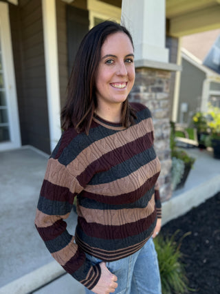 Carlisle Sweater | Women's Striped Knit Sweater