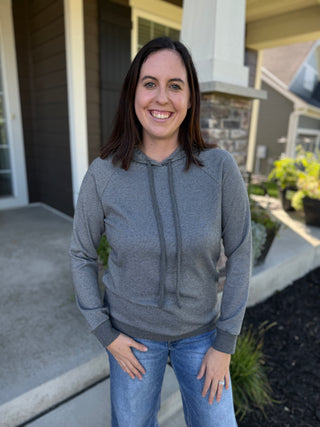 Techno Pinstriped Hoodie Top