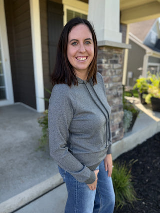 Techno Pinstriped Hoodie Top