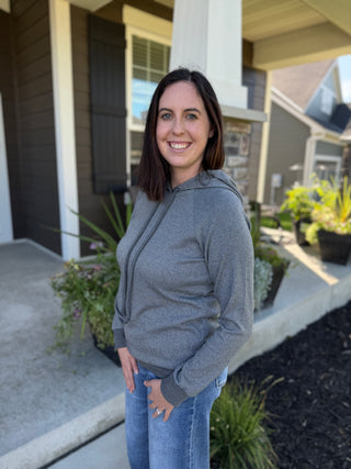 Techno Pinstriped Hoodie Top