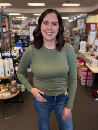 Jess Top | Women's Crew Neck Long Sleeve Top