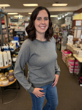 Staccato Pinstripe Crewneck Sweatshirt