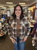 Cream Brown Plaid