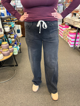 Risen High Rise Wide Baggy Jeans